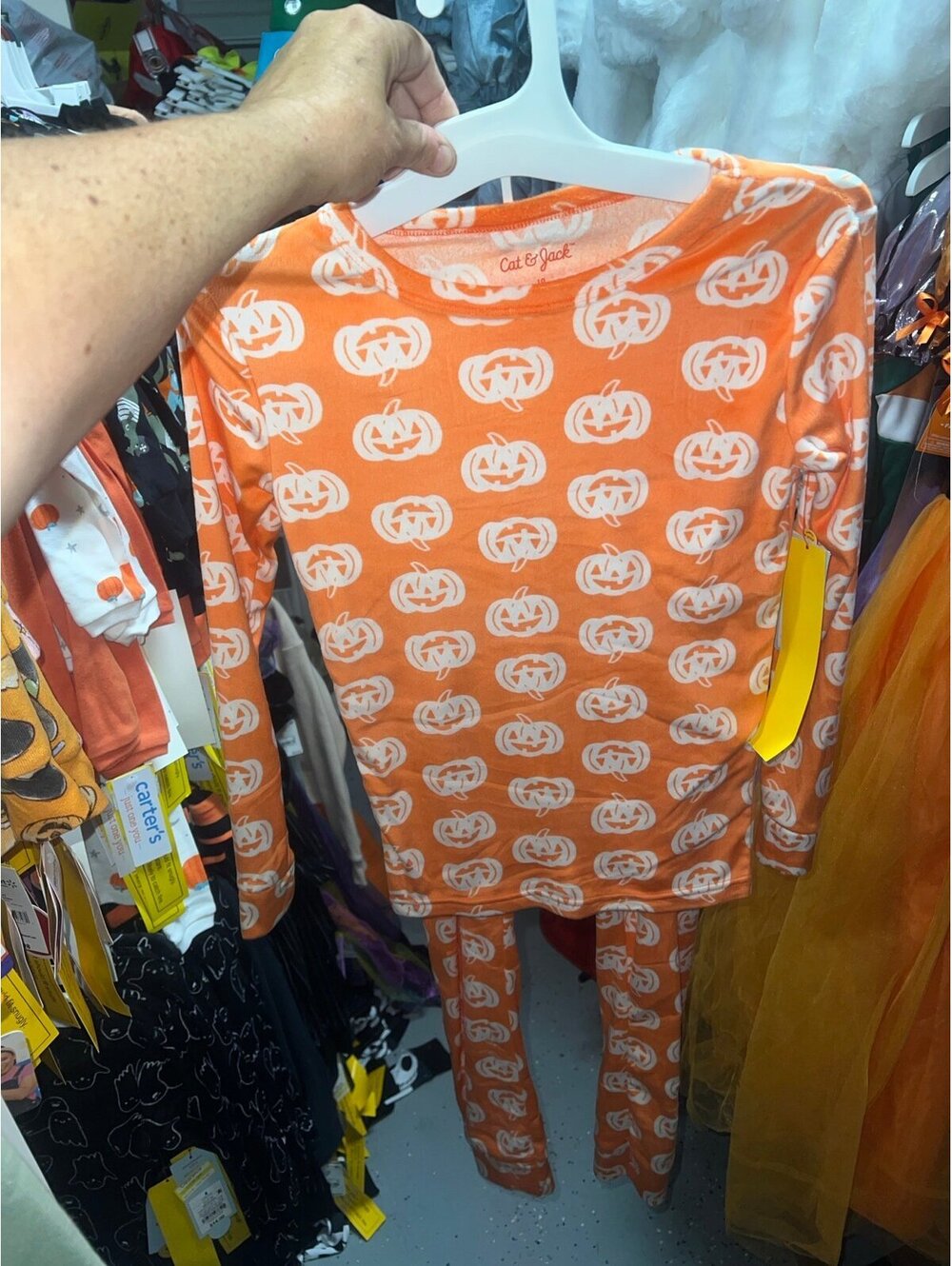 Kids Halloween stretch velour pajamas size L 10/12